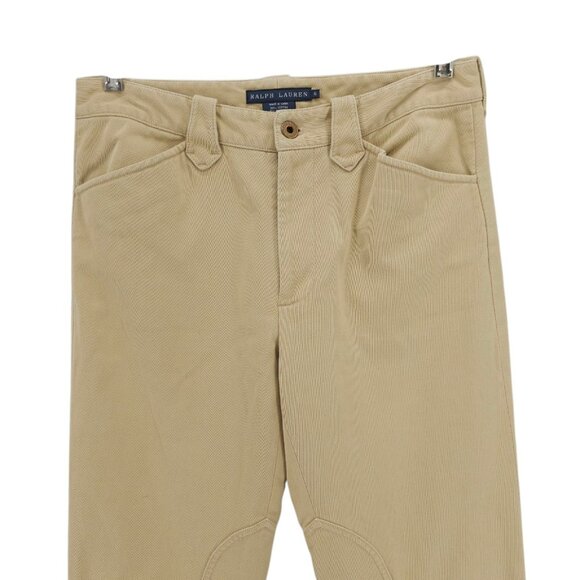 RALPH LAUREN Equestrian Pants Cream Color Cotton Stretch Size 6 - Picture 2 of 9
